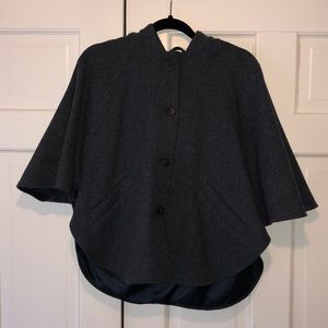 Navy Wool Cape